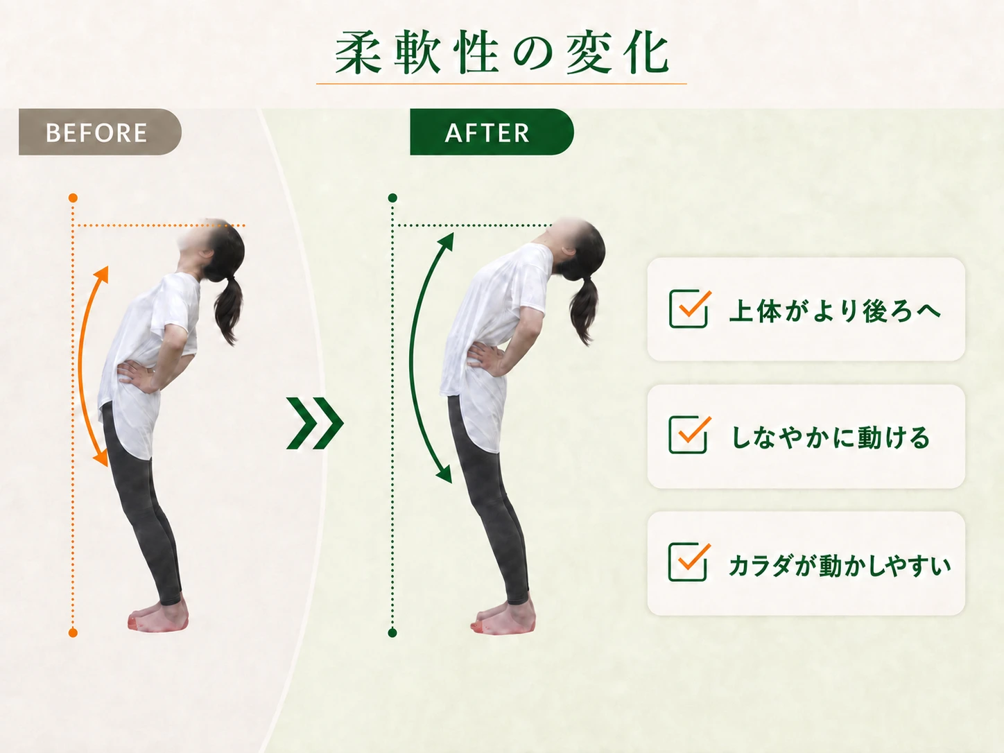 柔軟性の変化